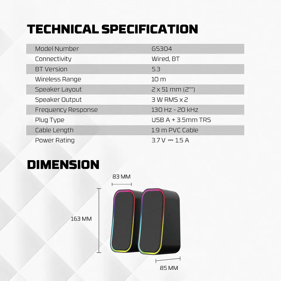 GS304 GROOVE White Parlantes Bluetooth 3.5 mm 11