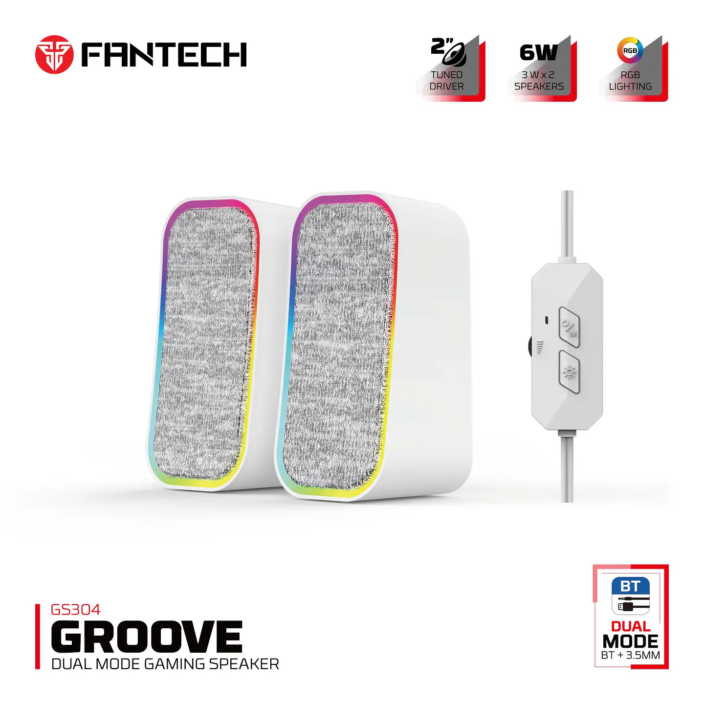GS304 GROOVE White Parlantes Bluetooth 3.5 mm 12