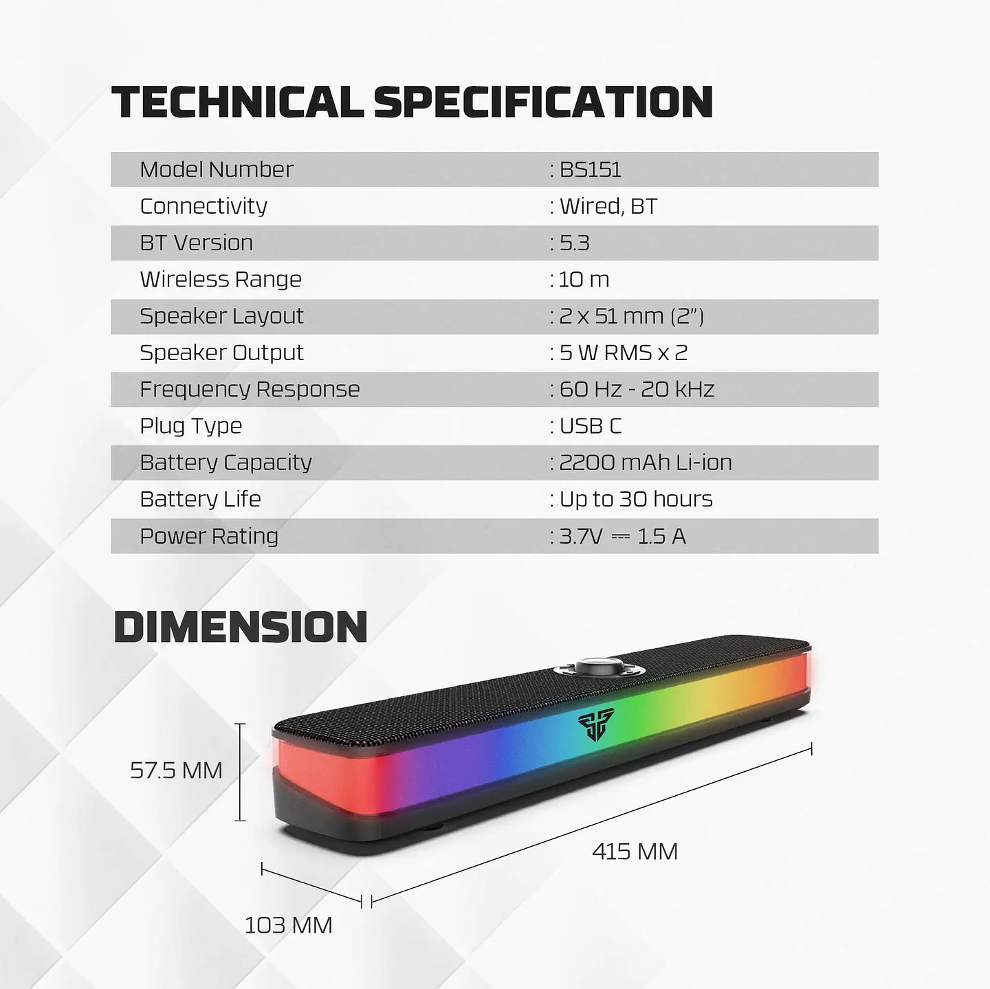 BS151 GROOVE BAR Black Soundbar Inalámbrica 17