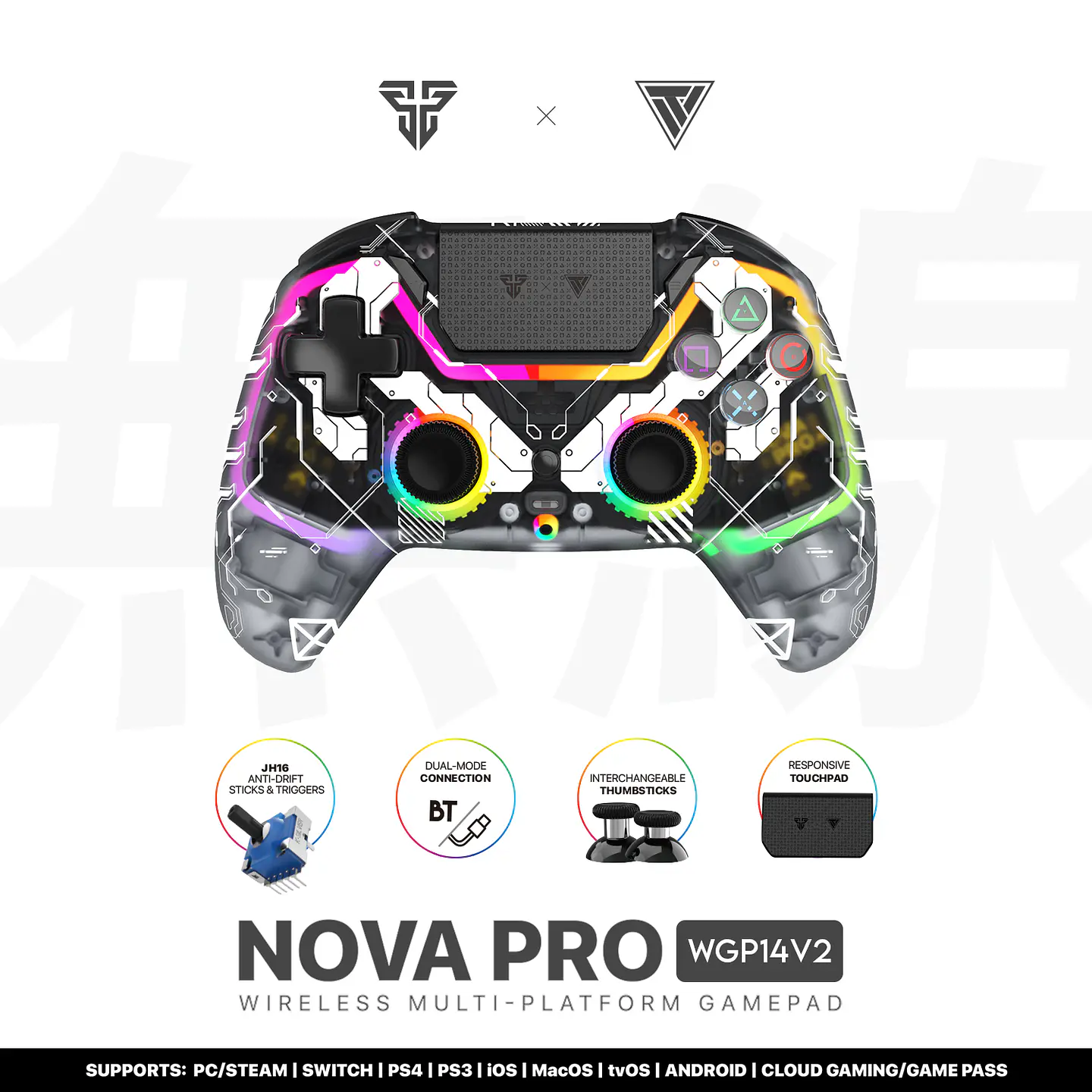 WGP14V2 NOVA PRO Epsilon Control Inalámbrico Multiplataforma PS4 PC Switch 23