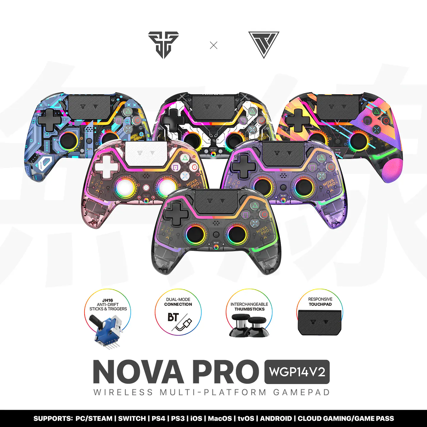 WGP14V2 NOVA PRO Epsilon Control Inalámbrico Multiplataforma PS4 PC Switch 24