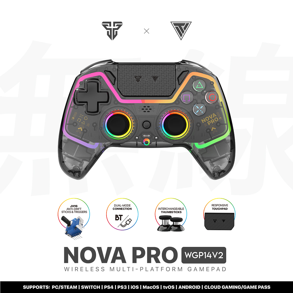 WGP14V2 NOVA PRO Atomic Black Control Inalámbrico Multiplataforma PS4 PC Switch 21