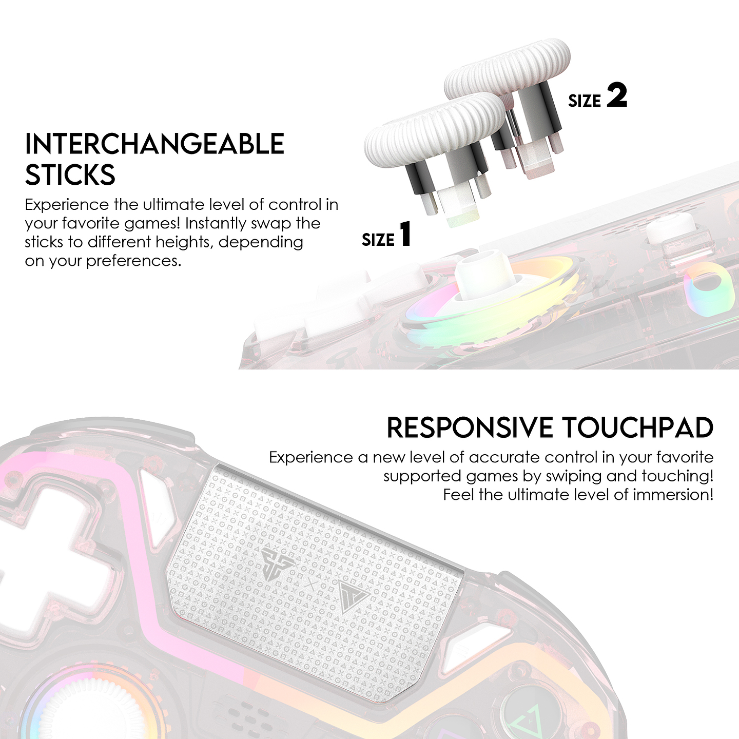 WGP14V2 NOVA PRO Atomic Pink Control Inalámbrico Multiplataforma PS4 PC Switch 11