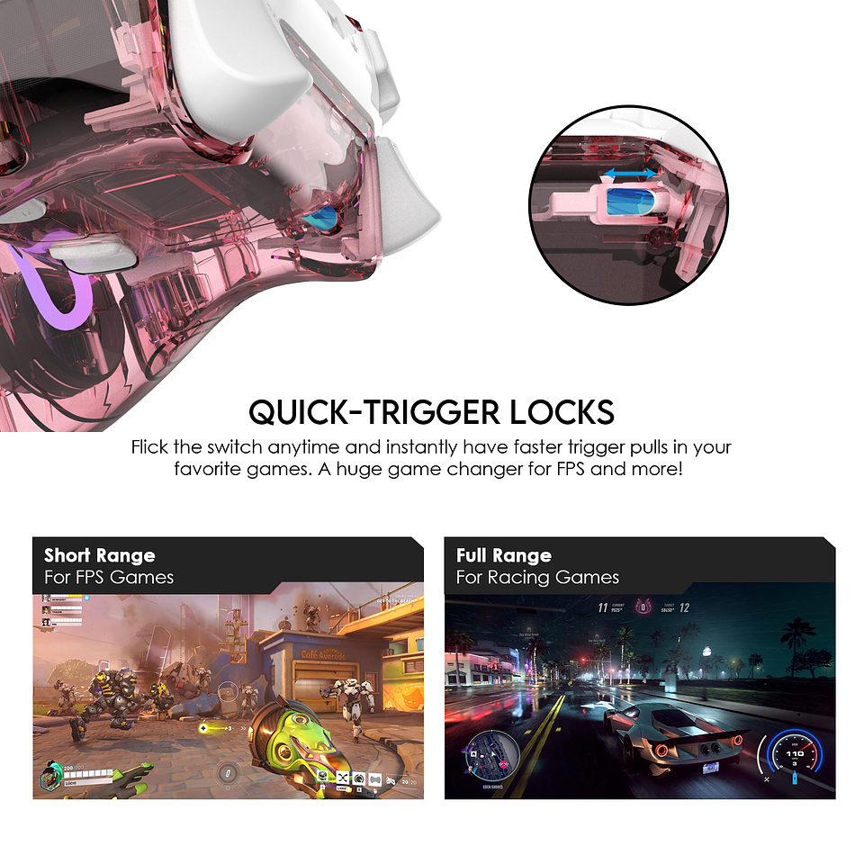 WGP14V2 NOVA PRO Atomic Pink Control Inalámbrico Multiplataforma PS4 PC Switch 12