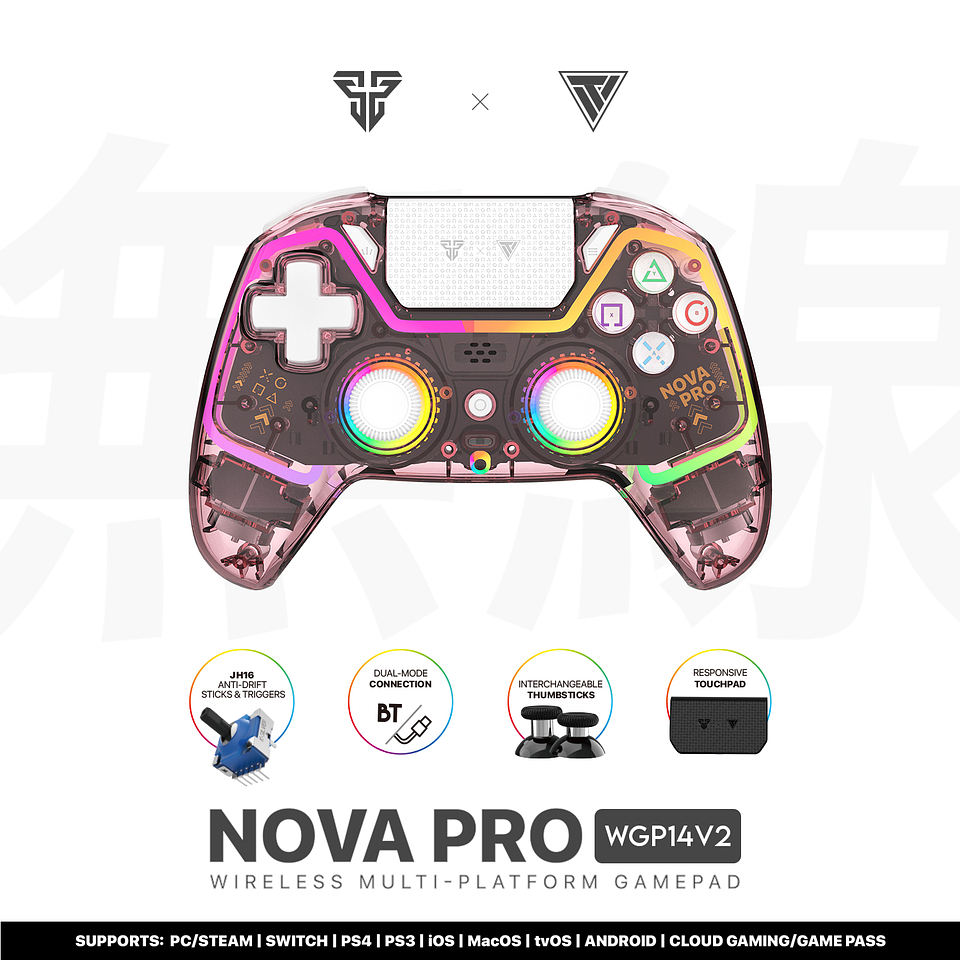 WGP14V2 NOVA PRO Atomic Pink Control Inalámbrico Multiplataforma PS4 PC Switch 20