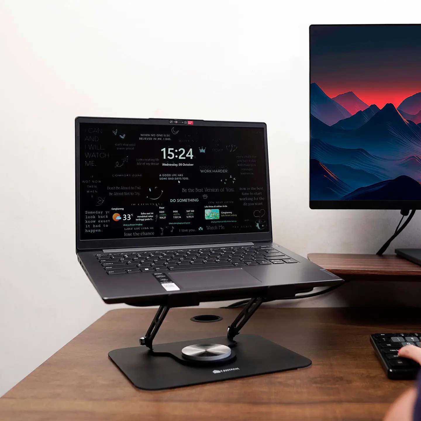 NS10 Black Base de Notebook con Elevación 4