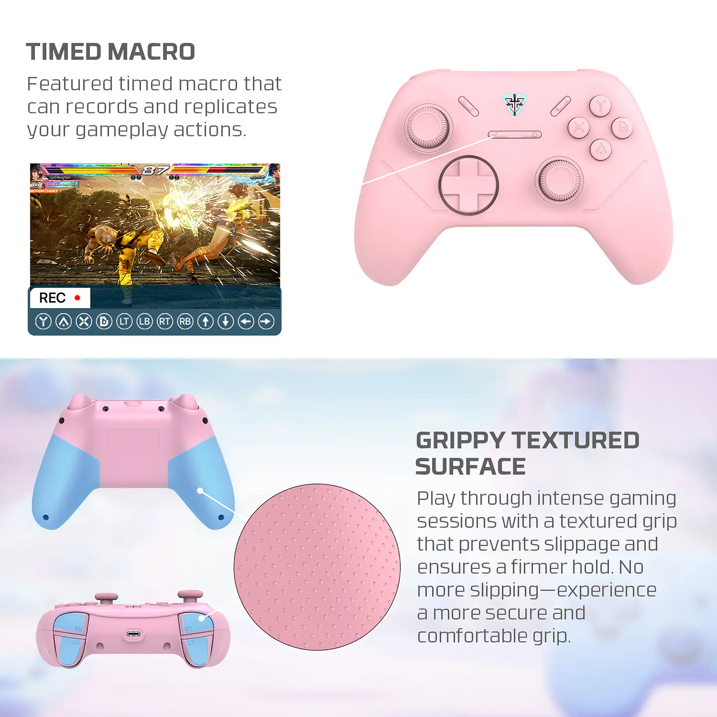 WGP13s SHOOTER III Pink Control Inalámbrico Multiplataforma PC Switch Mobile Playstation 7
