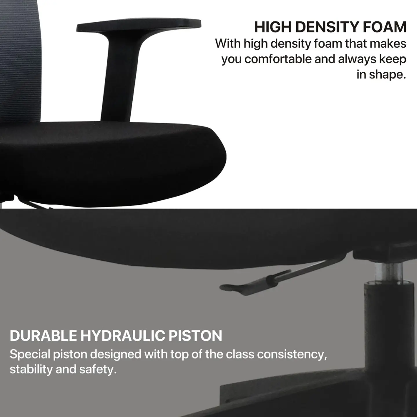 OCA258 Grey Silla ergonómica Oficina 10