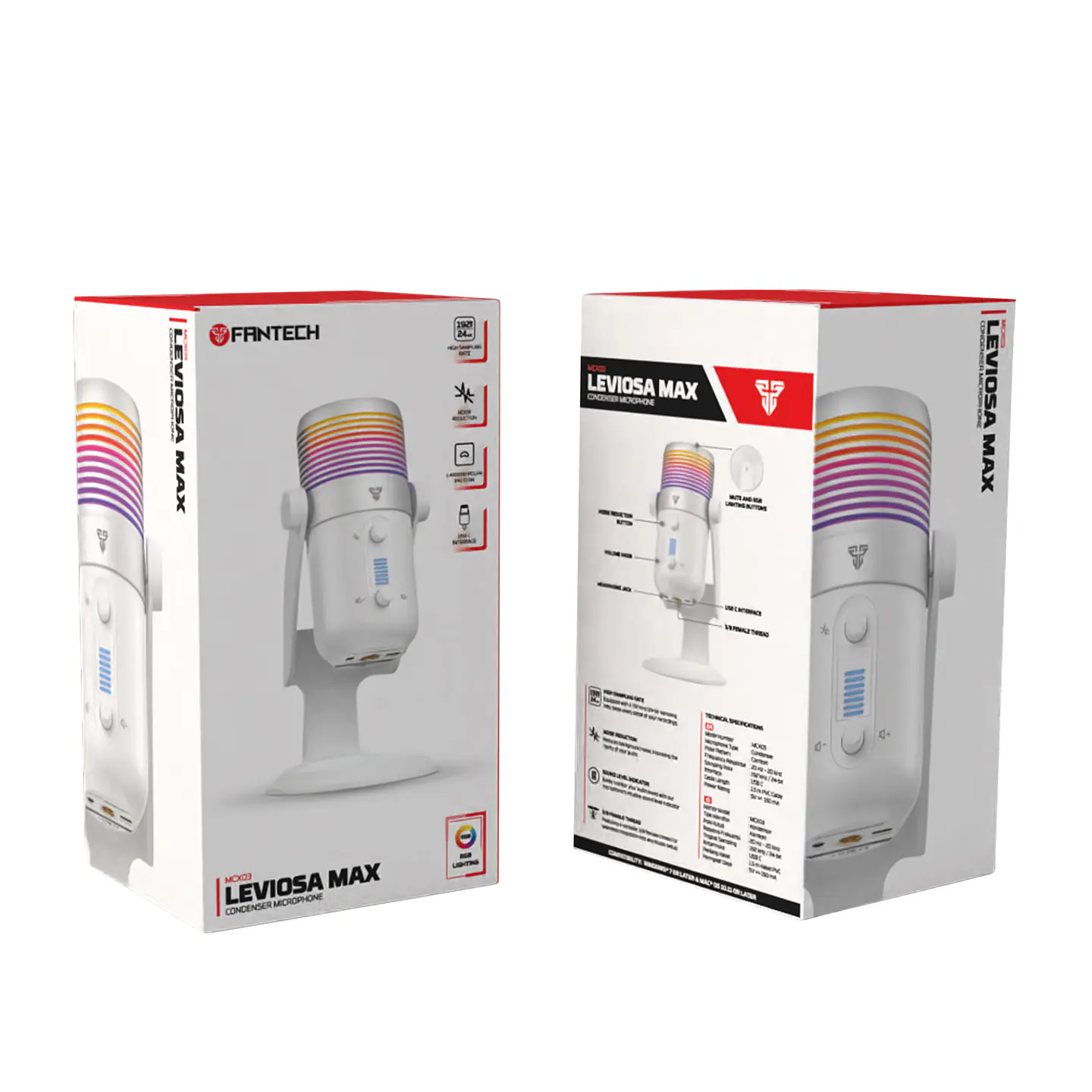 MCX03 LEVIOSA MAX White Micrófono Cardioide Condensador 16