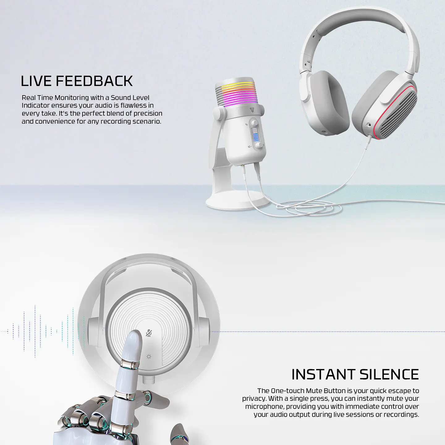 MCX03 LEVIOSA MAX White Micrófono Cardioide Condensador 9
