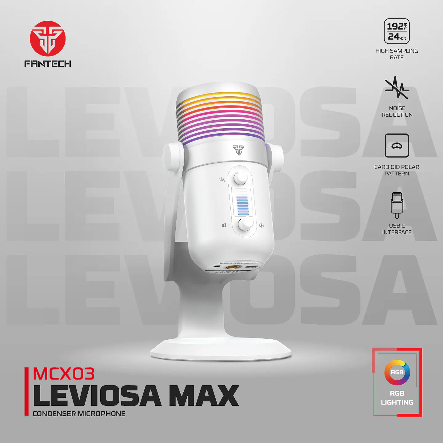 MCX03 LEVIOSA MAX White Micrófono Cardioide Condensador 15