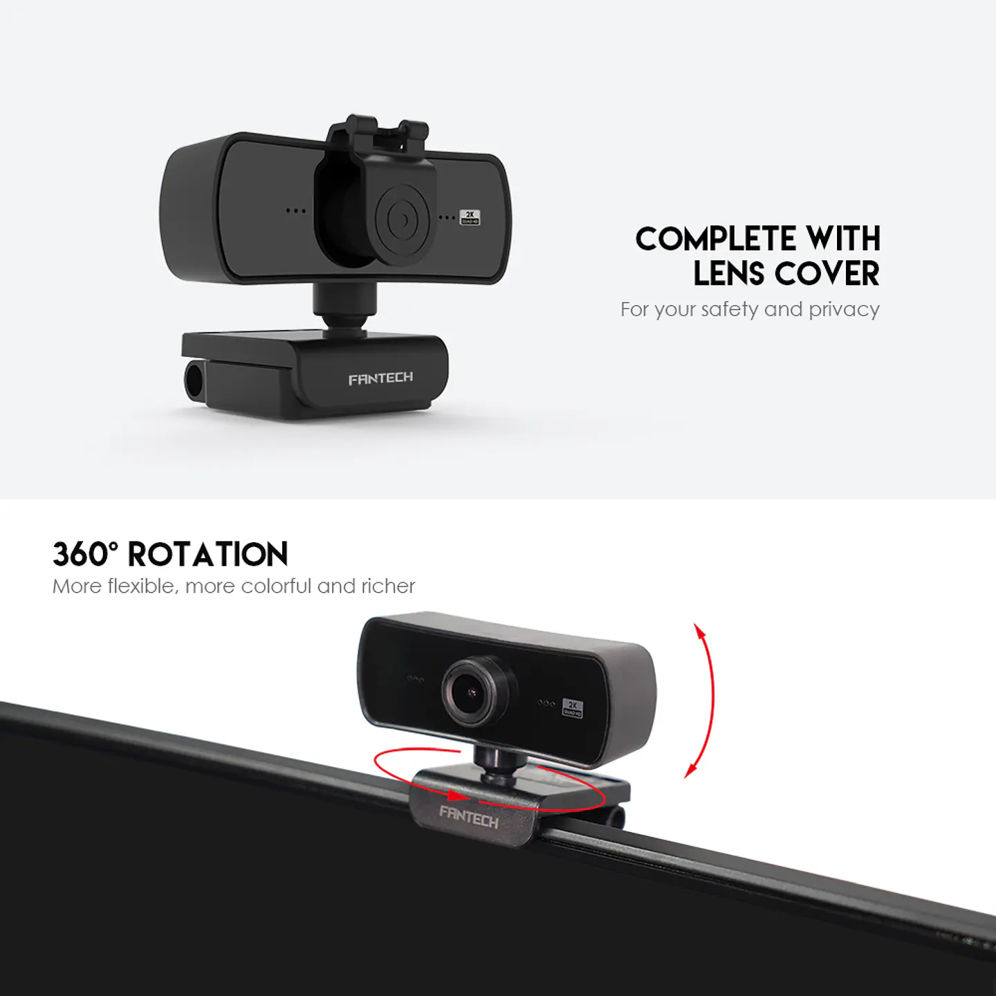 C30 LUMINOUS Black Webcam 2K Cámara Web Quad HD  8