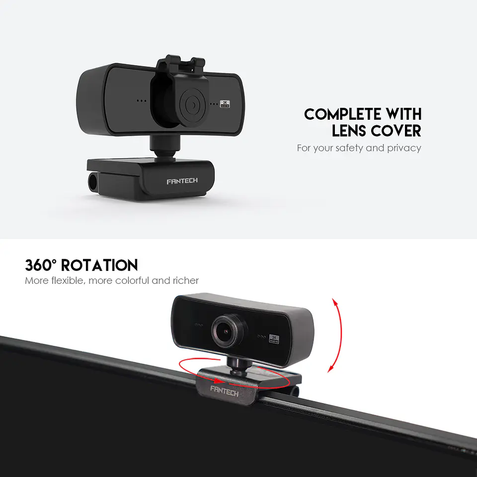 C30 LUMINOUS Black Webcam 2K Cámara Web Quad HD  8