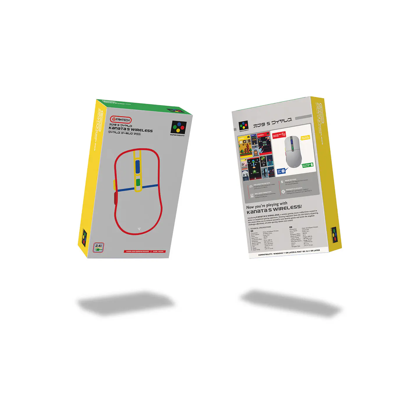 WG9s KANATA S Super Famicom Edition Mouse Inalámbrico 12.000 DPI Super Maxfit SNES 15