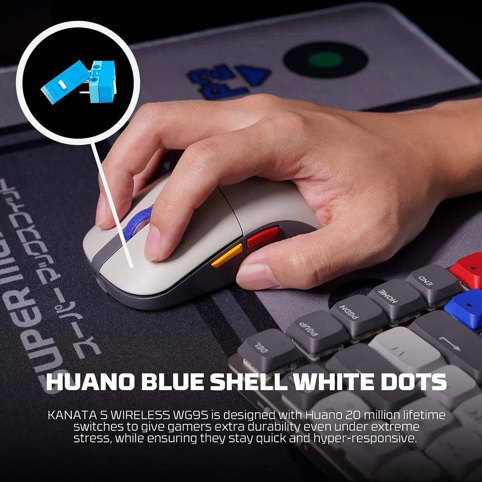 WG9s KANATA S Super Famicom Edition Mouse Inalámbrico 12.000 DPI Super Maxfit SNES 9