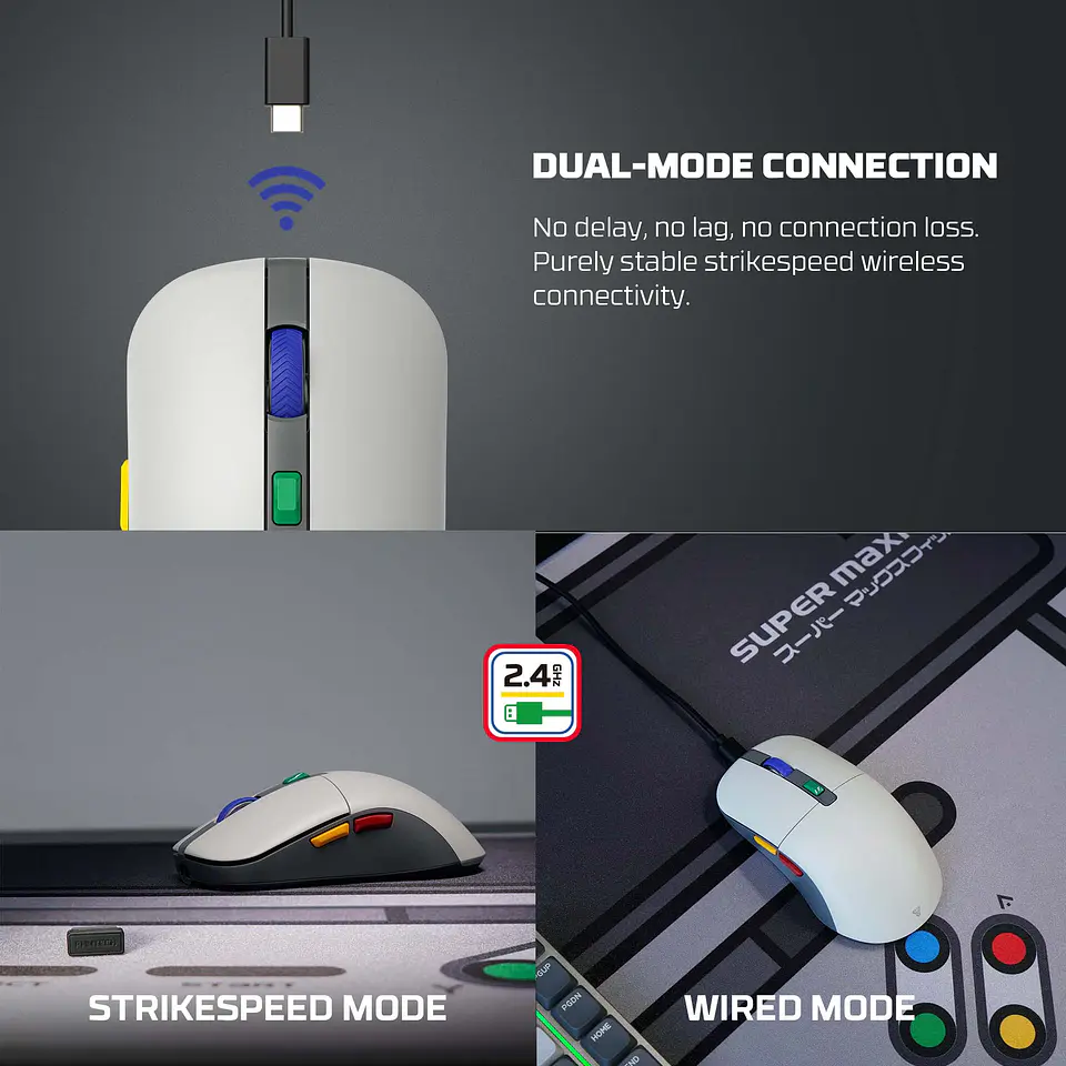 WG9s KANATA S Super Famicom Edition Mouse Inalámbrico 12.000 DPI Super Maxfit SNES 10