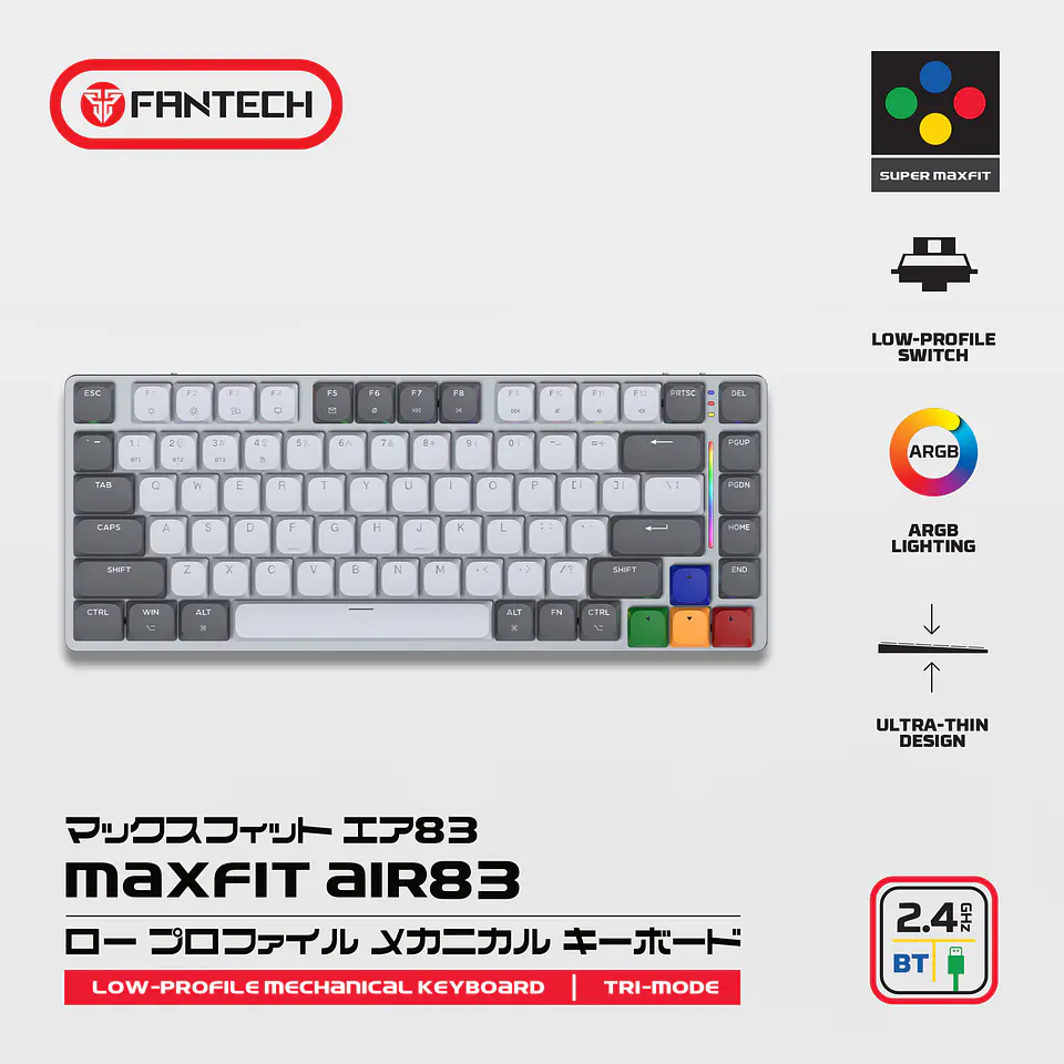MK915 MAXFIT AIR83 Super Famicom Edition Teclado Inalámbrico aRGB Super Maxfit SNES 32