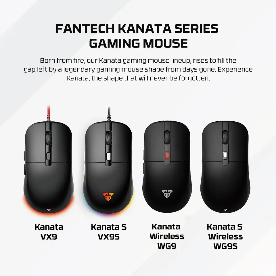 WG9 KANATA Black Mouse Inalámbrico 2.000 DPI 9