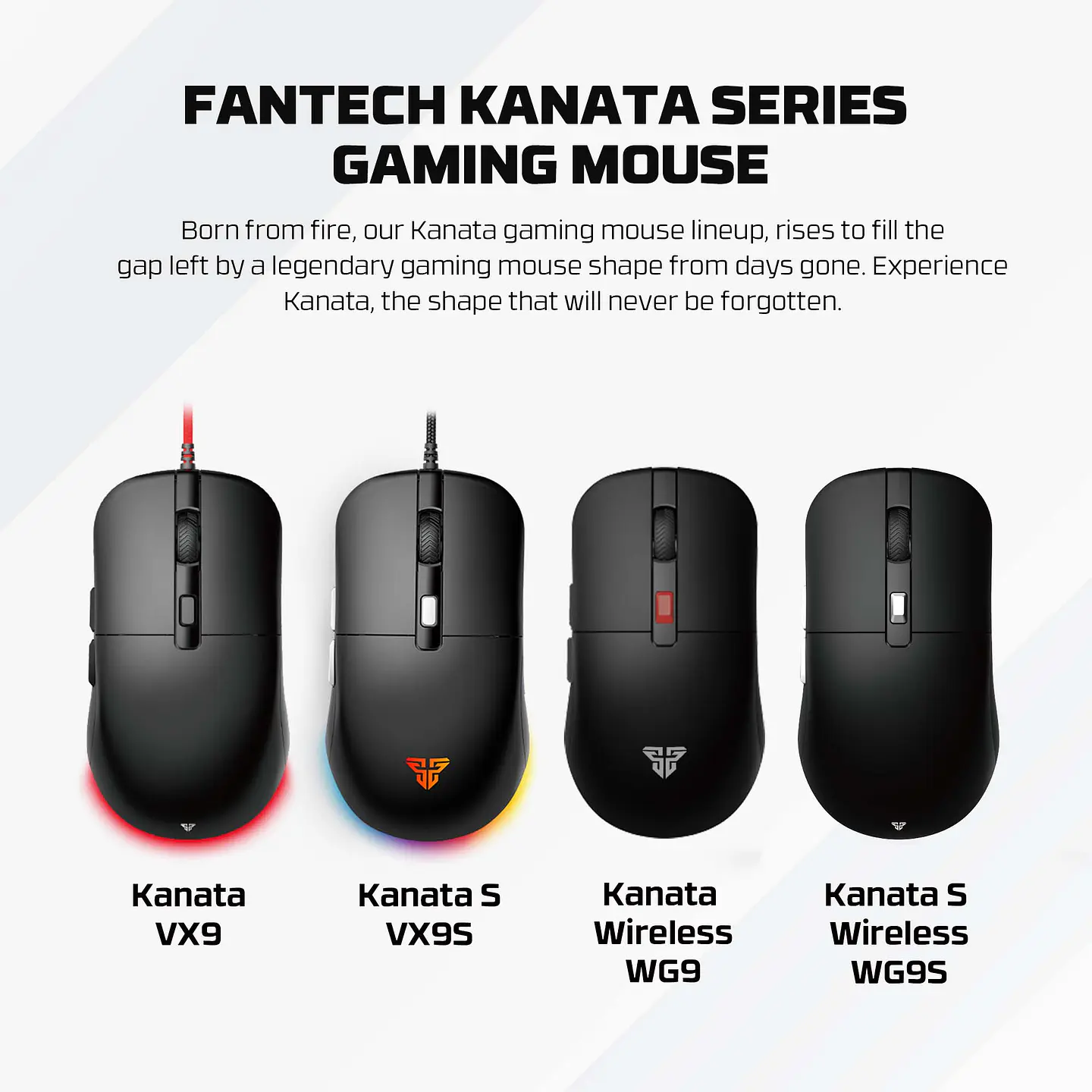WG9 KANATA White Mouse Inalámbrico 2.000 DPI 8
