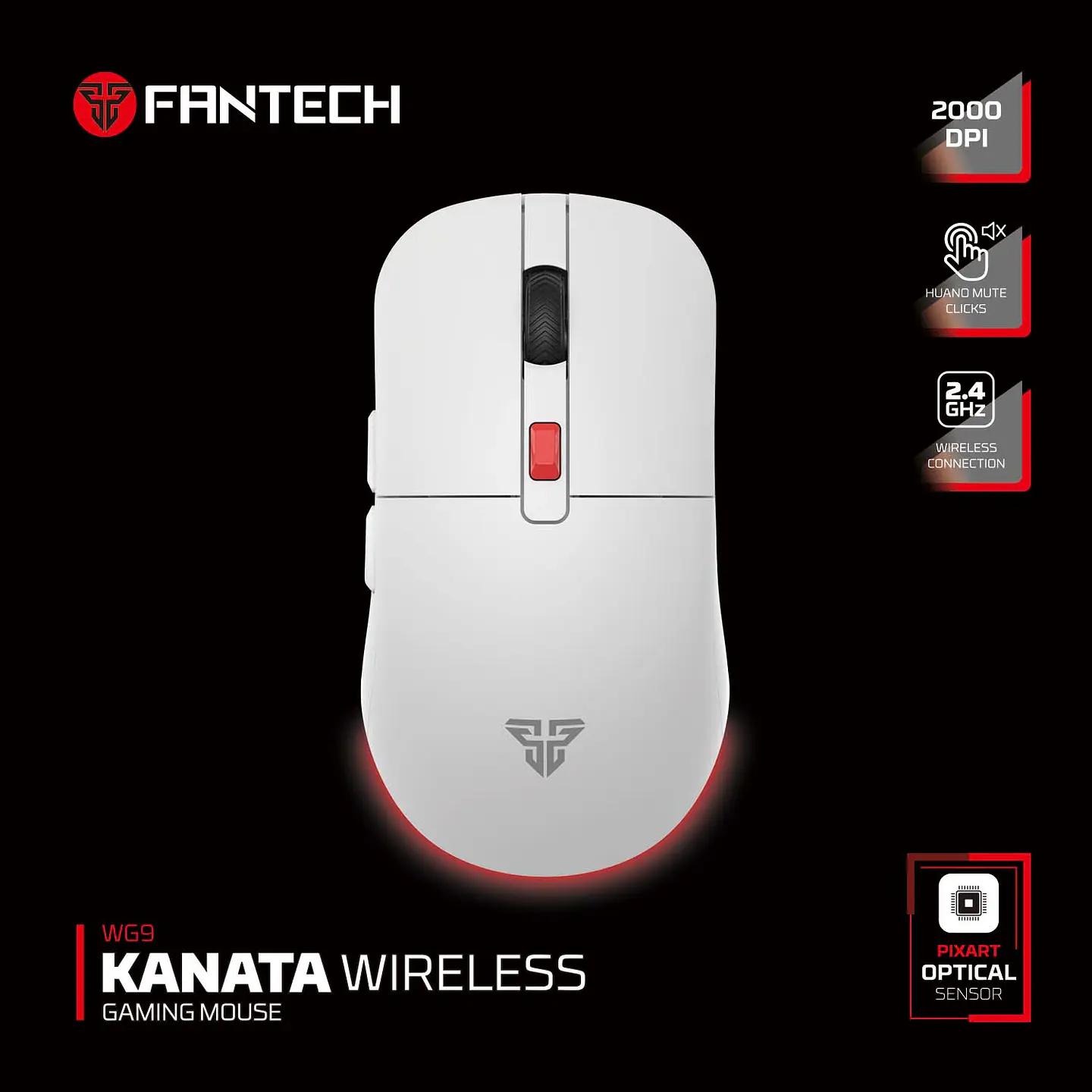 WG9 KANATA White Mouse Inalámbrico 2.000 DPI 14