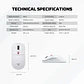 WG9 KANATA White Mouse Inalámbrico 2.000 DPI - Miniatura 9