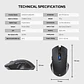 WG12Rs RAIGOR III Black Mouse Inalámbrico 2.000 DPI - Miniatura 10