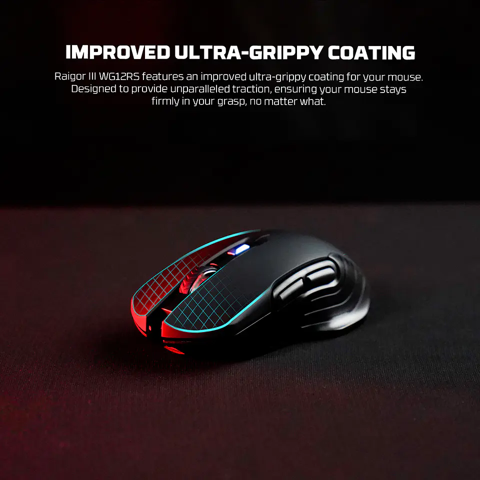 WG12Rs RAIGOR III White Mouse Inalámbrico 2.000 DPI 12