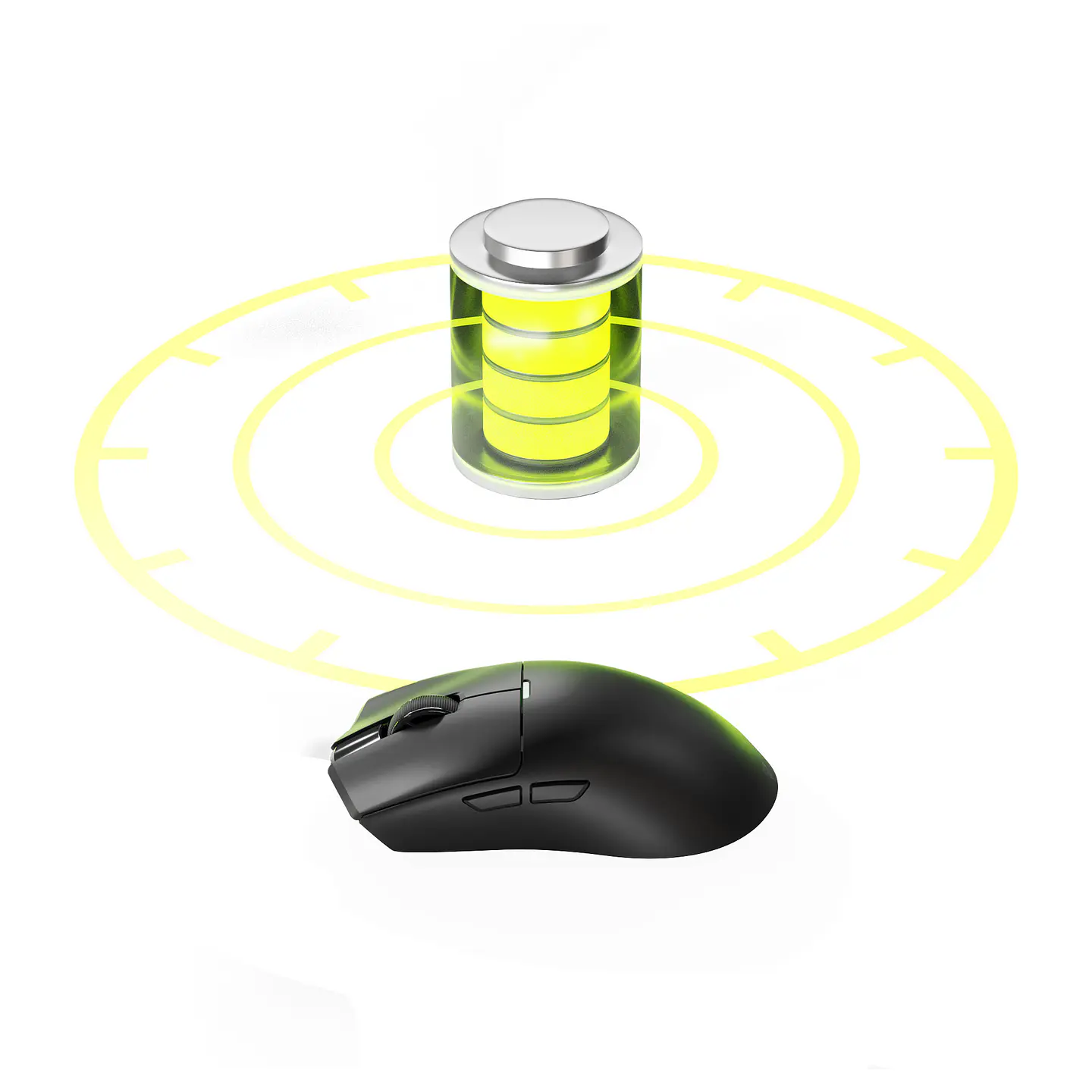 WG13E TANTO E Black Gaming Mouse Inalámbrico 12.000 DPI con dock de carga RGB 11