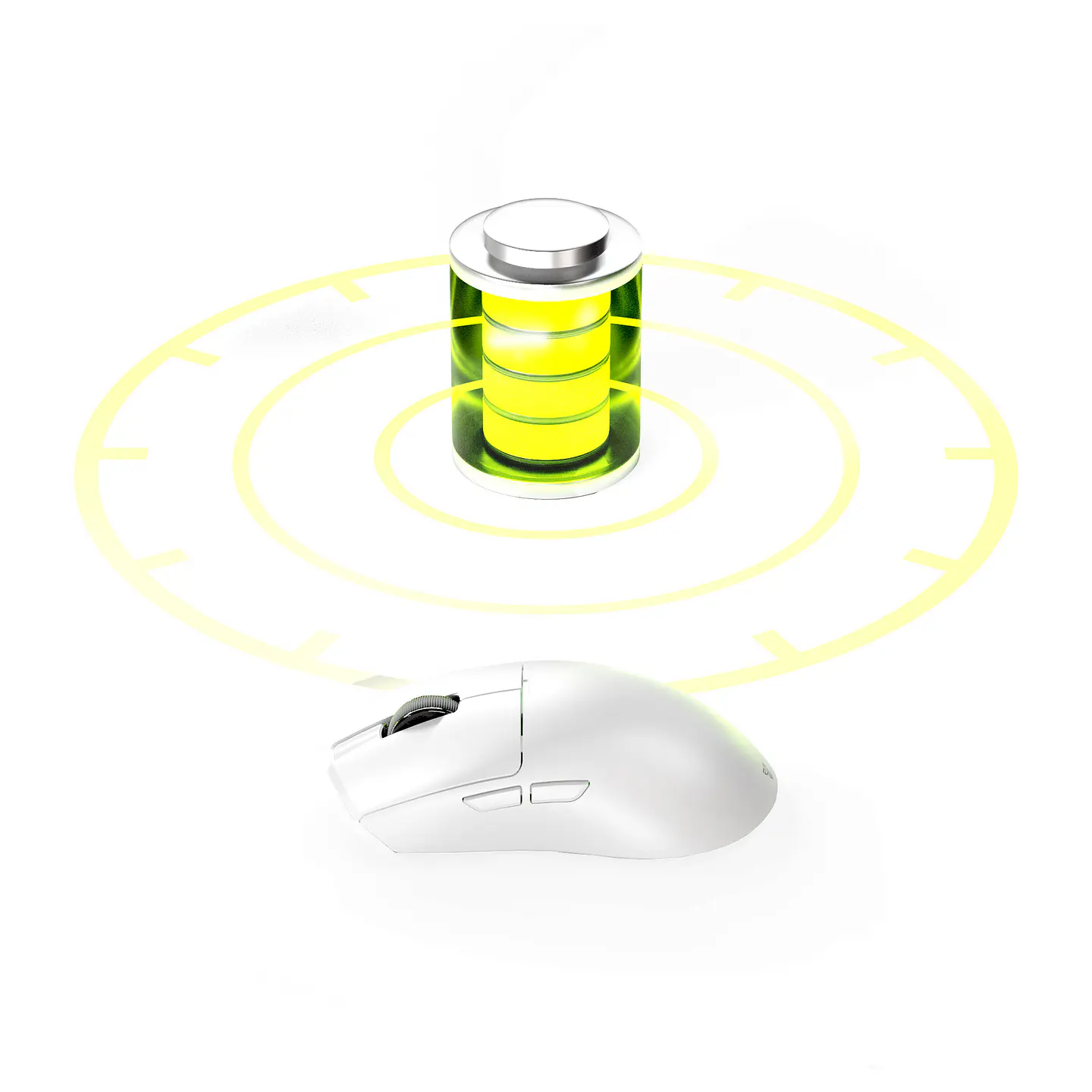 WG13E TANTO E White Gaming Mouse Inalámbrico 12.000 DPI con dock de carga RGB 11
