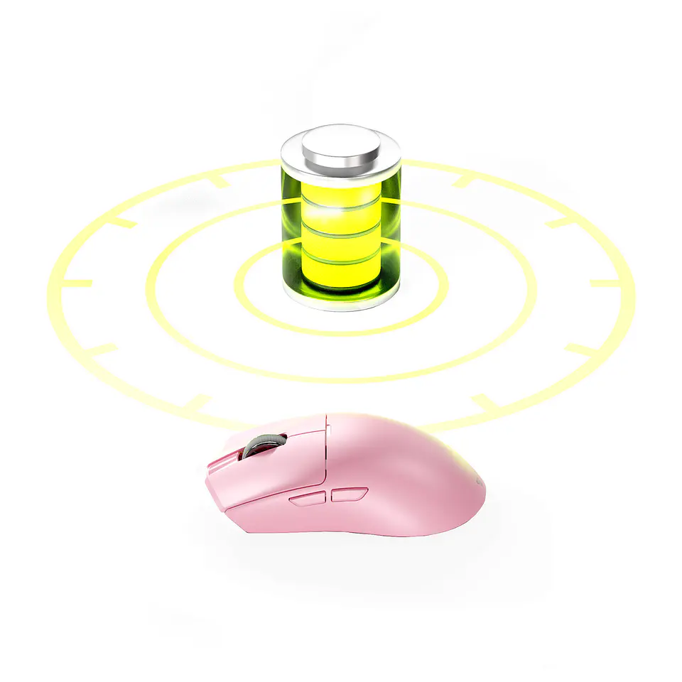 WG13E TANTO E Pink Gaming Mouse Inalámbrico 12.000 DPI con dock de carga RGB 10
