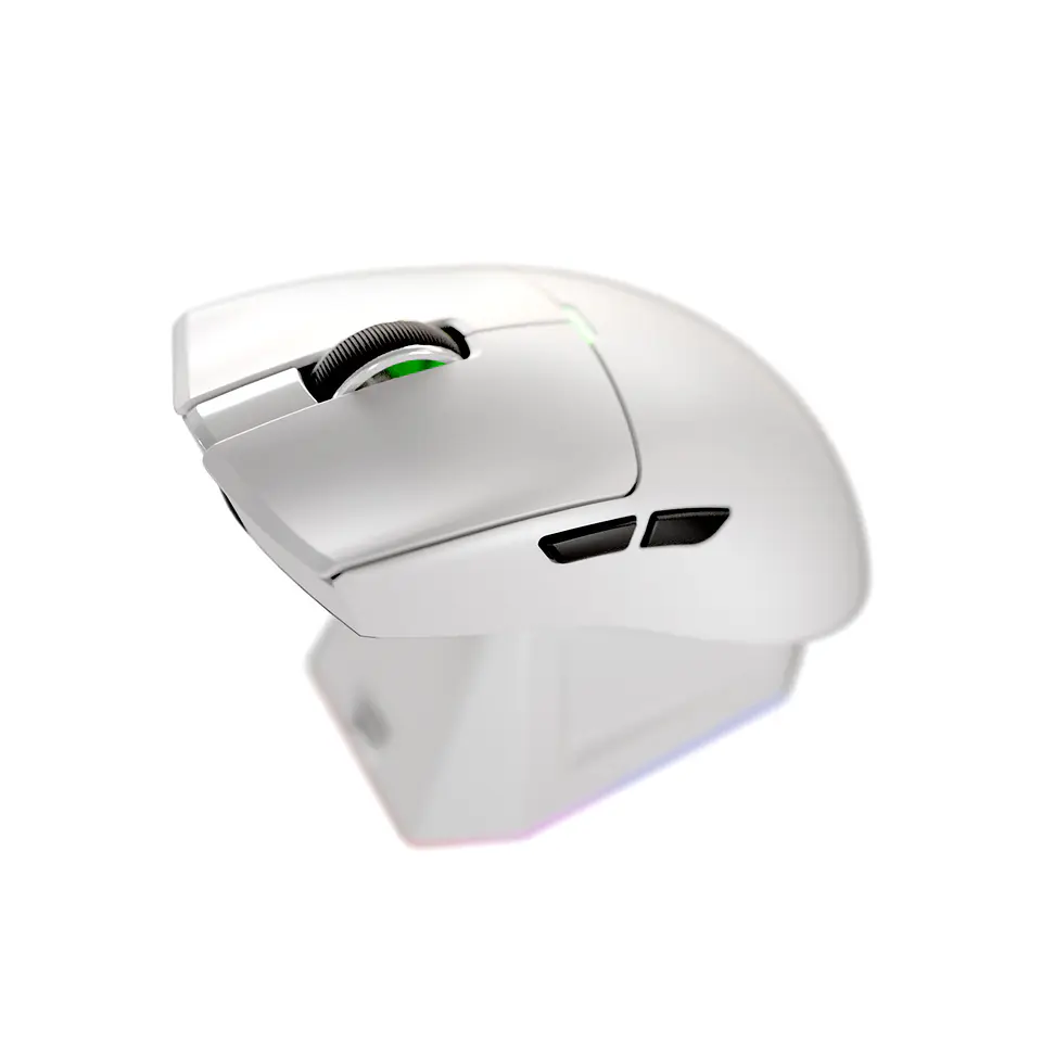 WG13 TANTO White Pro Gaming Mouse Inalámbrico 26.000 DPI con dock de carga RGB 3
