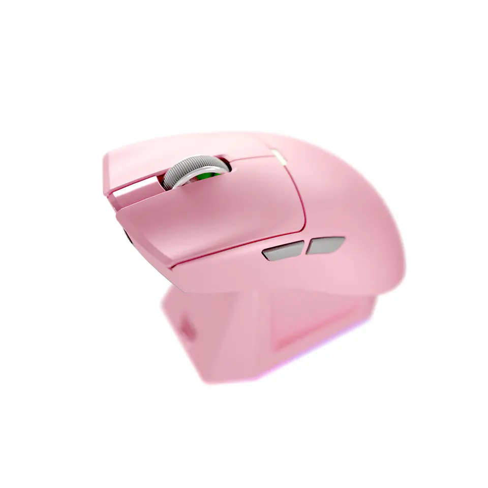 WG13s TANTO S Pink Ultimate Gaming Mouse Inalámbrico 26.000 DPI y 8.000 Hz con dock de carga RGB 2