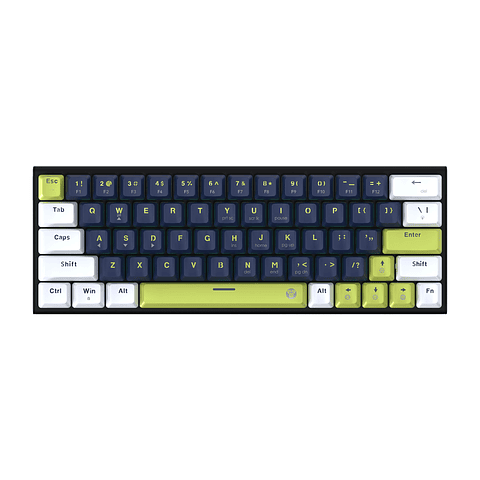 MK874V2 ATOM63 Mori Blue Teclado Mecánico 60% Hot-Swappable Layout USA