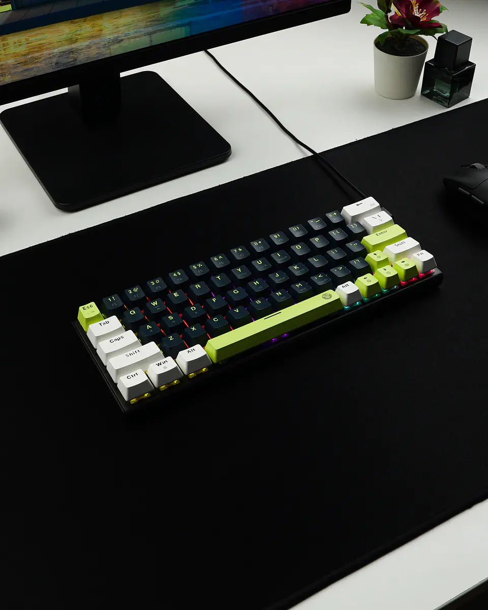 MK874V2 ATOM63 Mori Blue Teclado Mecánico 60% Hot-Swappable Layout USA 12