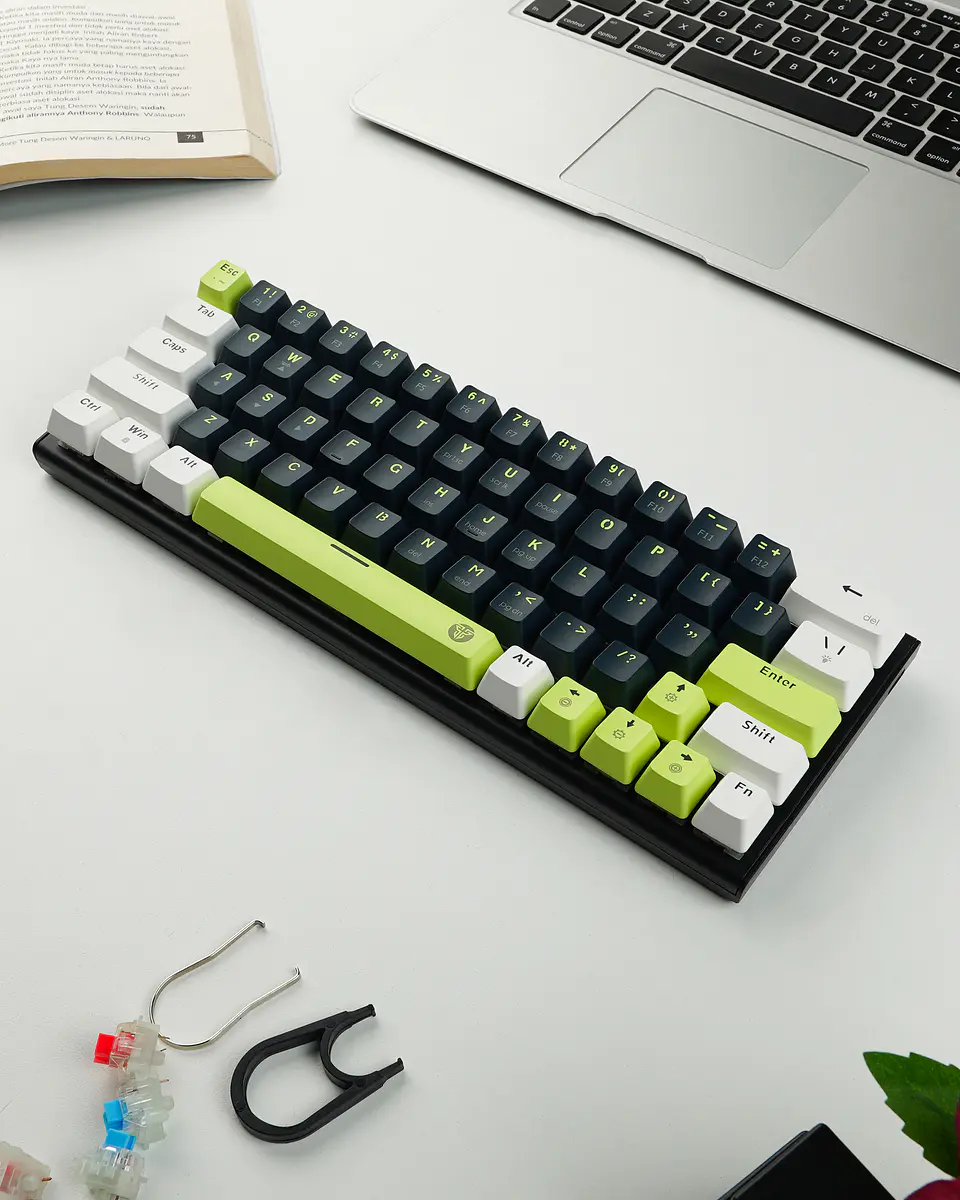 MK874V2 ATOM63 Mori Blue Teclado Mecánico 60% Hot-Swappable Layout USA 9