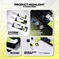 MK874V2 ATOM63 Mori White Teclado Mecánico 60% Hot-Swappable Layout USA - Miniatura 18