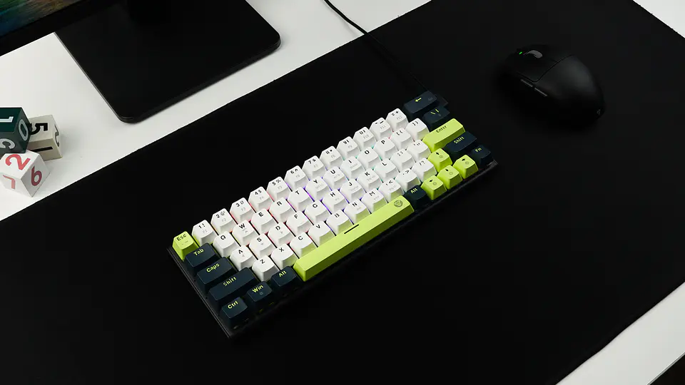 MK874V2 ATOM63 Mori White Teclado Mecánico 60% Hot-Swappable Layout USA 9