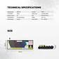 MK877s ATOM87s Mori White Teclado mecánico 80% Hot-Swappable Layout USA - Miniatura 15