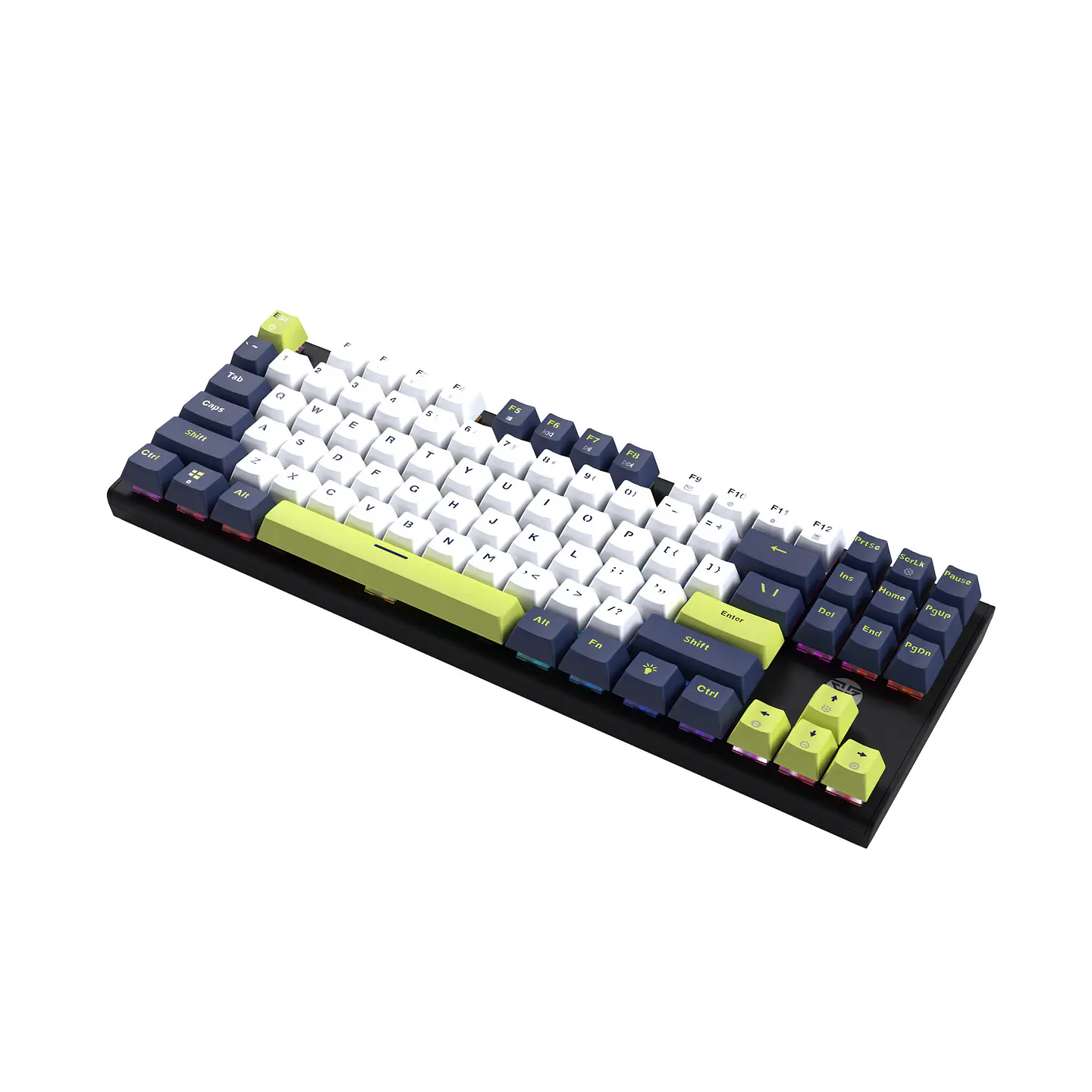 MK877s ATOM87s Mori White Teclado mecánico 80% Hot-Swappable Layout USA 2