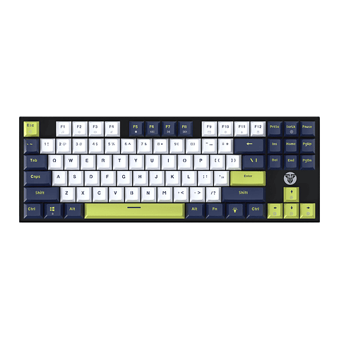 MK877s ATOM87s Mori White Teclado mecánico 80% Hot-Swappable Layout USA