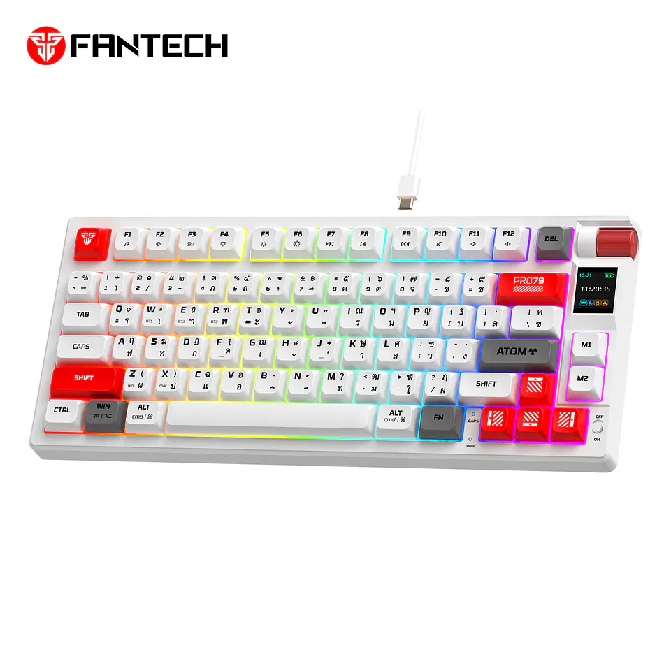 MK917 ATOM PRO79 White Teclado Mecánico Inalámbrico con Pantalla 1