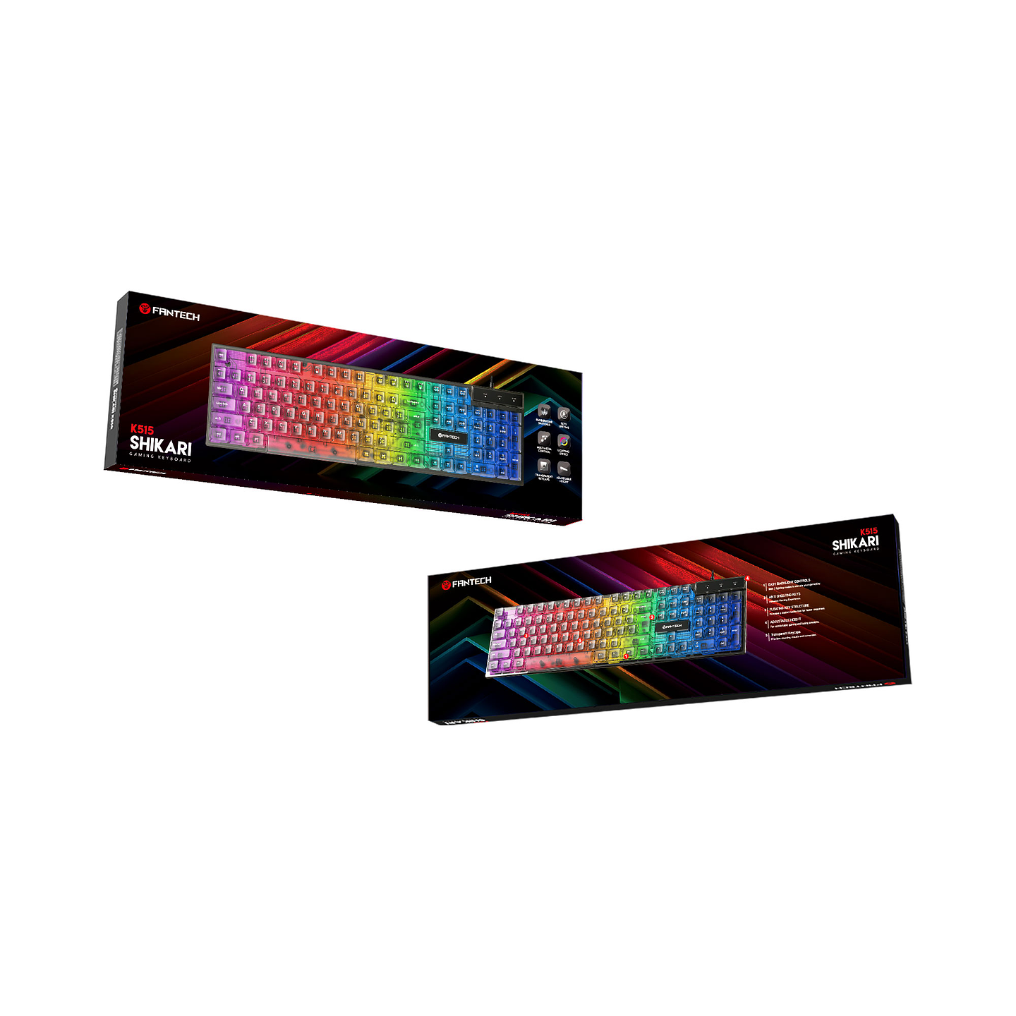 K515 SHIKARI Black Teclado Membrana RGB 19