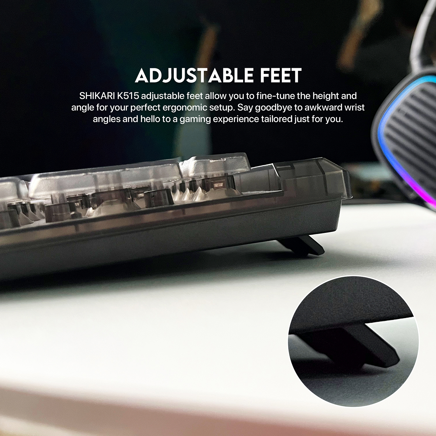 K515 SHIKARI Black Teclado Membrana RGB 10