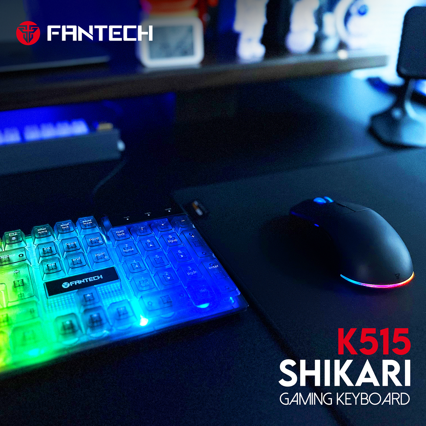 K515 SHIKARI Black Teclado Membrana RGB 13