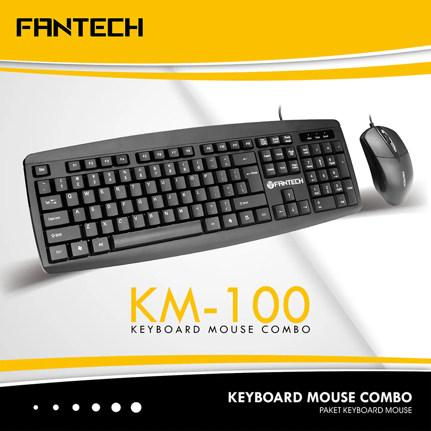 KM100 Black Kit Oficina Teclado y Mouse 8