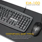 KM100 Black Kit Oficina Teclado y Mouse - Miniatura 11