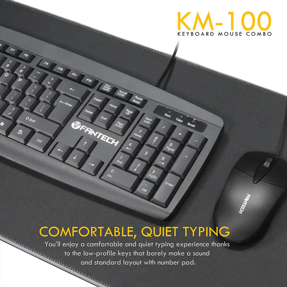 KM100 Black Kit Oficina Teclado y Mouse 11