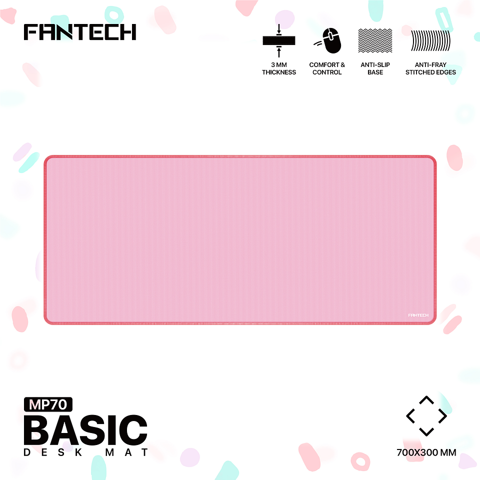 MP70 BASIC Pink Mousepad de Oficina Talla XL 12