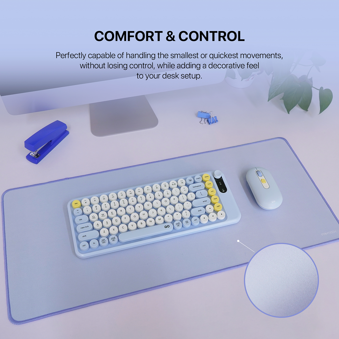 MP70 BASIC Pink Mousepad de Oficina Talla XL 7