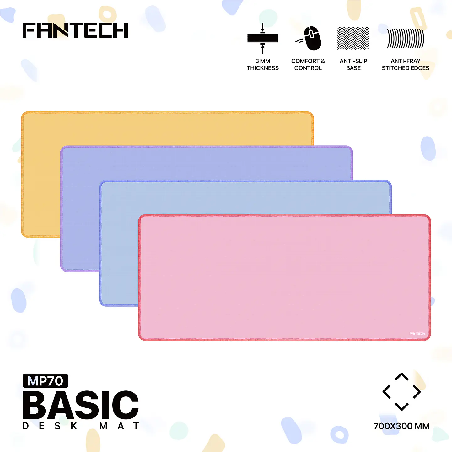 MP70 BASIC Yellow Mousepad de Oficina Talla XL 11